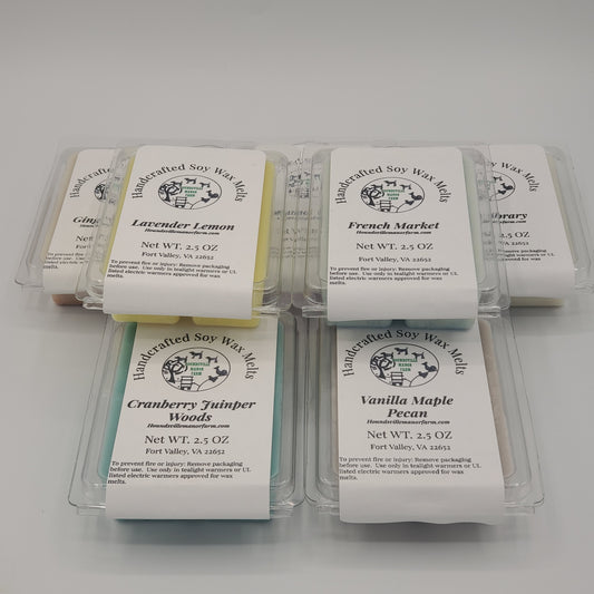 Wax Melts are made with 100% Soy wax.